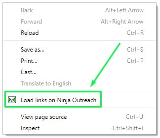 Load links on Ninja Outreach