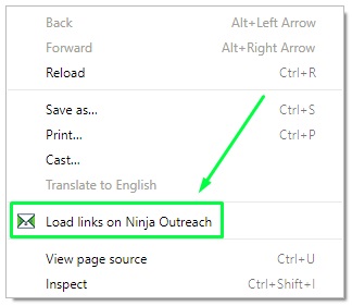 Load links on Ninja Outreach