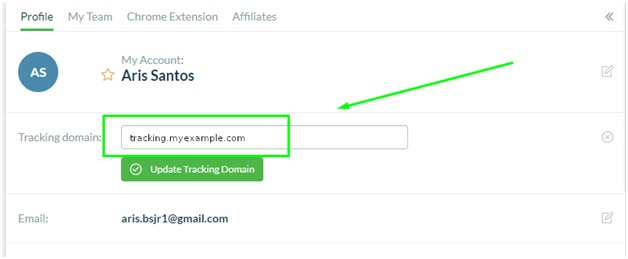 Tracking domain